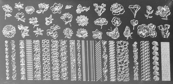 More Flowers and Leaves Stamping Plates