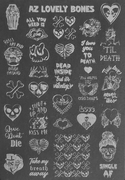Anti-Valentines Stamping Plates