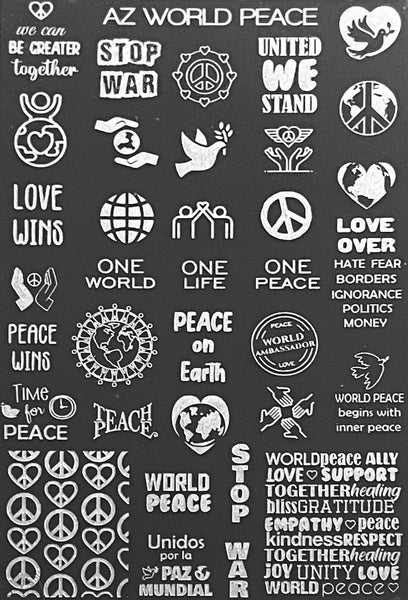 World Peace Stamping Plate