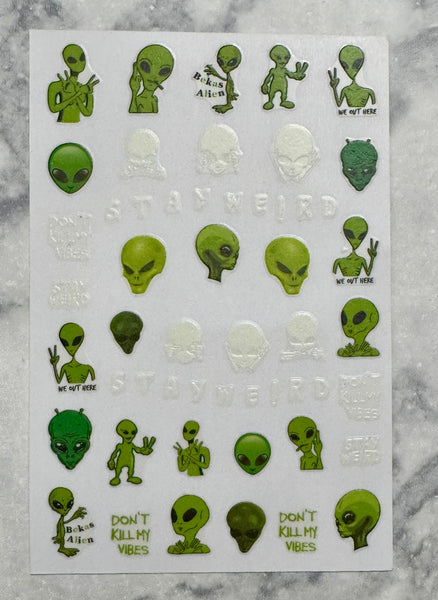 Aliens Nail Decals