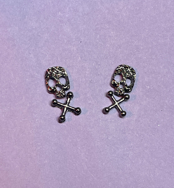 Skulls and Crossbones Nail Charms (2)