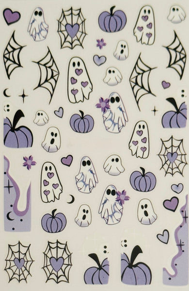 Colorful Halloween Nail Decals