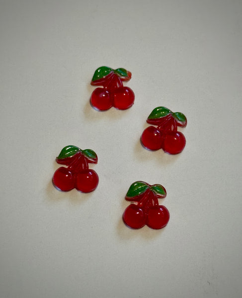 Resin Cherries Nail Charms (4)
