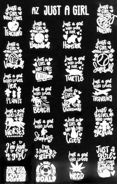 Just A Girl Stamping Plate