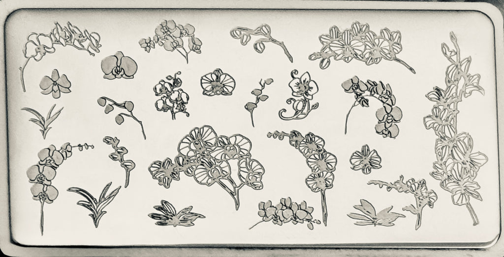 Orchids Stamping Plates