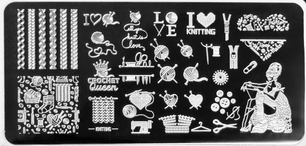 Knitting Stamping Plate