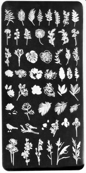 More Flowers and Leaves Stamping Plates