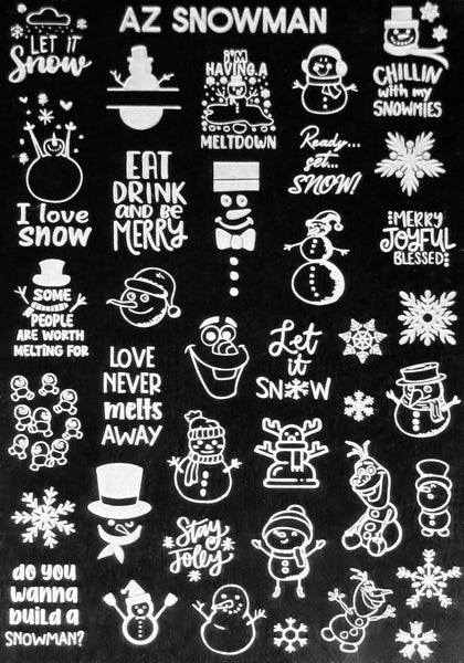 Snowman Stamping Plate