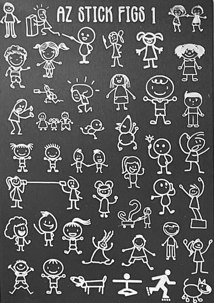 Stick Figures Stamping Plate