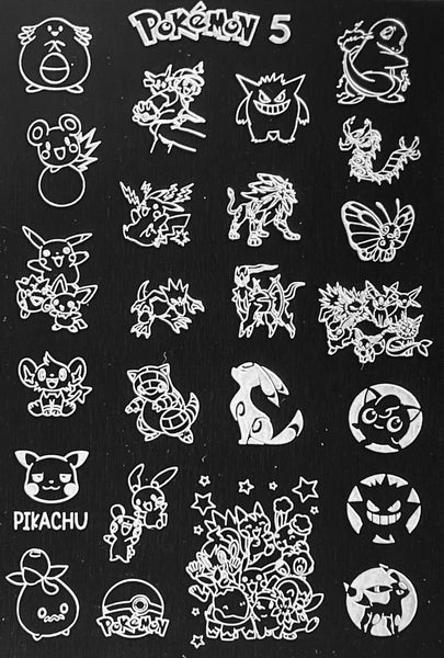 Pikachu, Squirtle, and More Stamping Plates