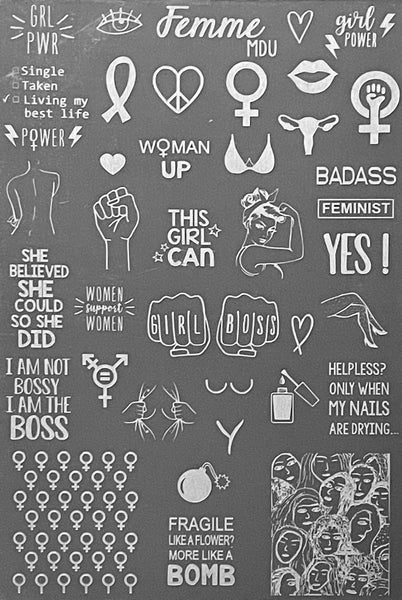 Girl Power Stamping Plates