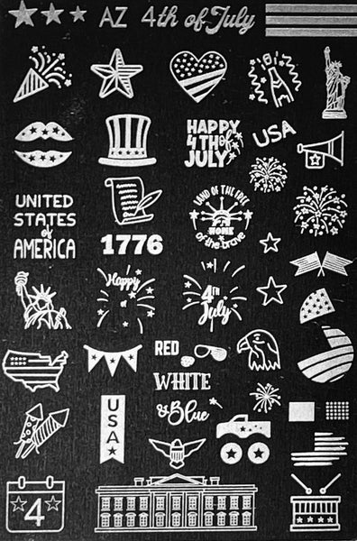 4th of July Stamping Plate