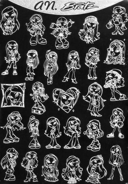 Cloe, Sasha, Yasmin, & Jade Dolls Stamping Plate