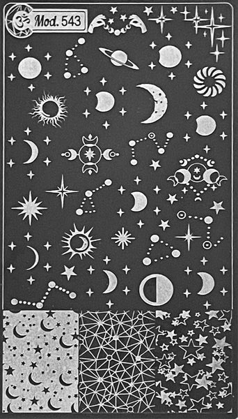 Moon, Sun, And Stars Stamping Plates