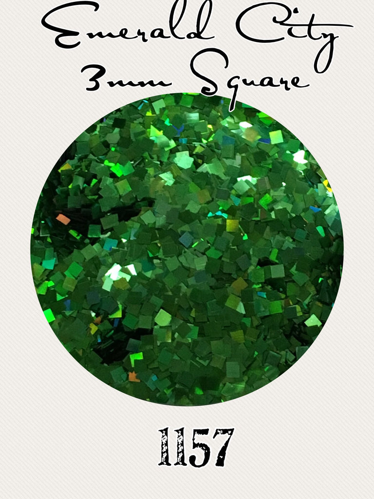 Emerald City Square Hologram Chunky Glitter