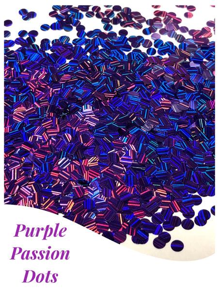 Purple Passion Holo Glitter Dots