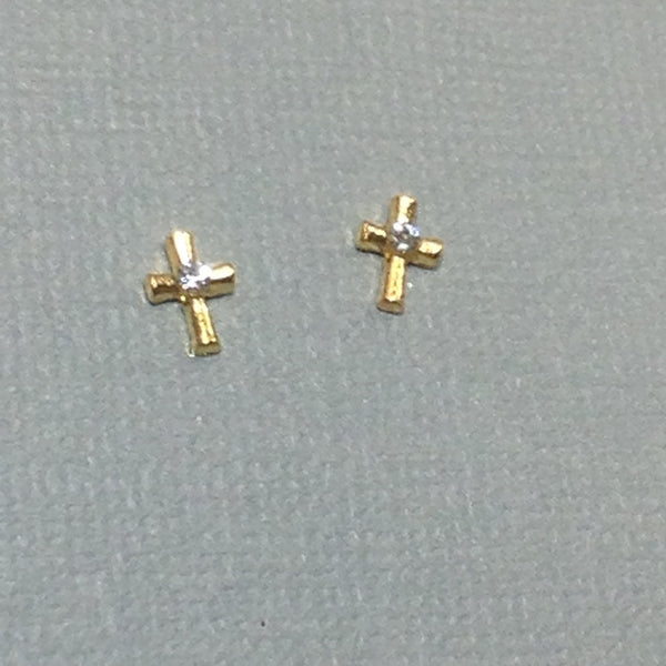 Gold Crosses with Rhinestone (2)