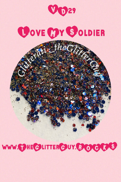 Love My Soldier Chunky Valentine’s Mix Glitter