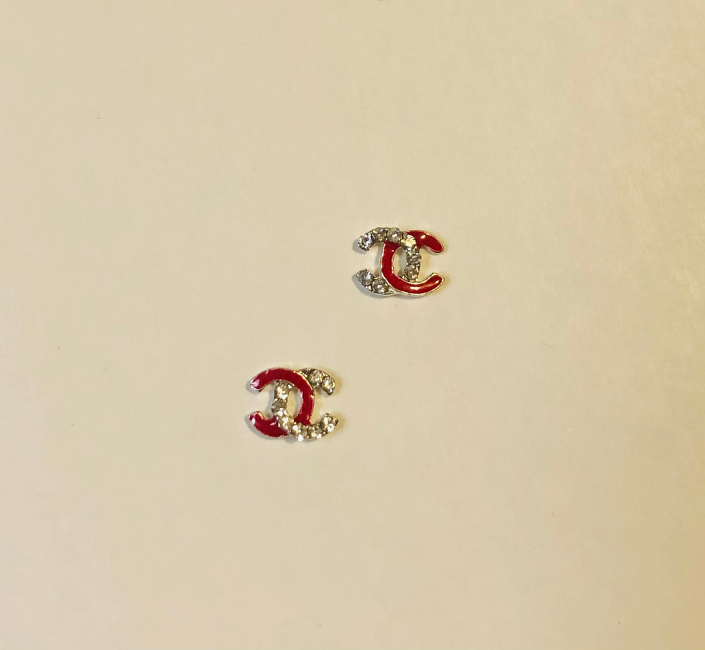 Value Leader Red Chanel Nail Charms (2), charm chanel nails 