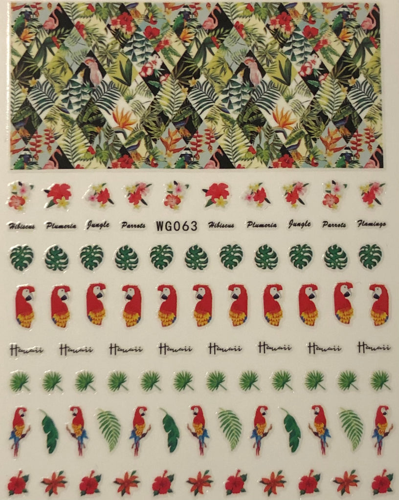 Parrot Nail Decals