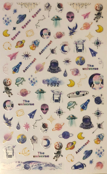 All Things Outer Space Nail Decals