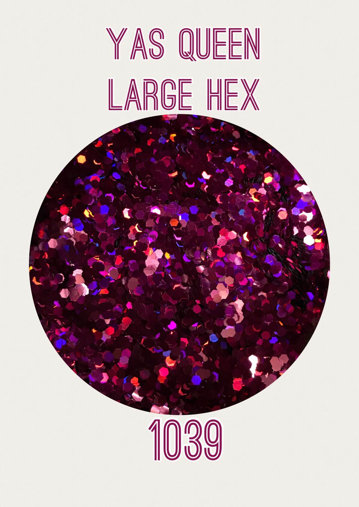 Yas Queen!!!! Large Hex Hologram Glitter
