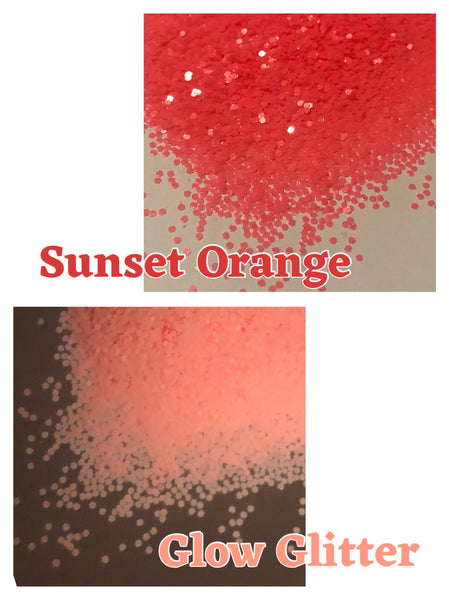 Sunset Orange Chunky Glow Glitter