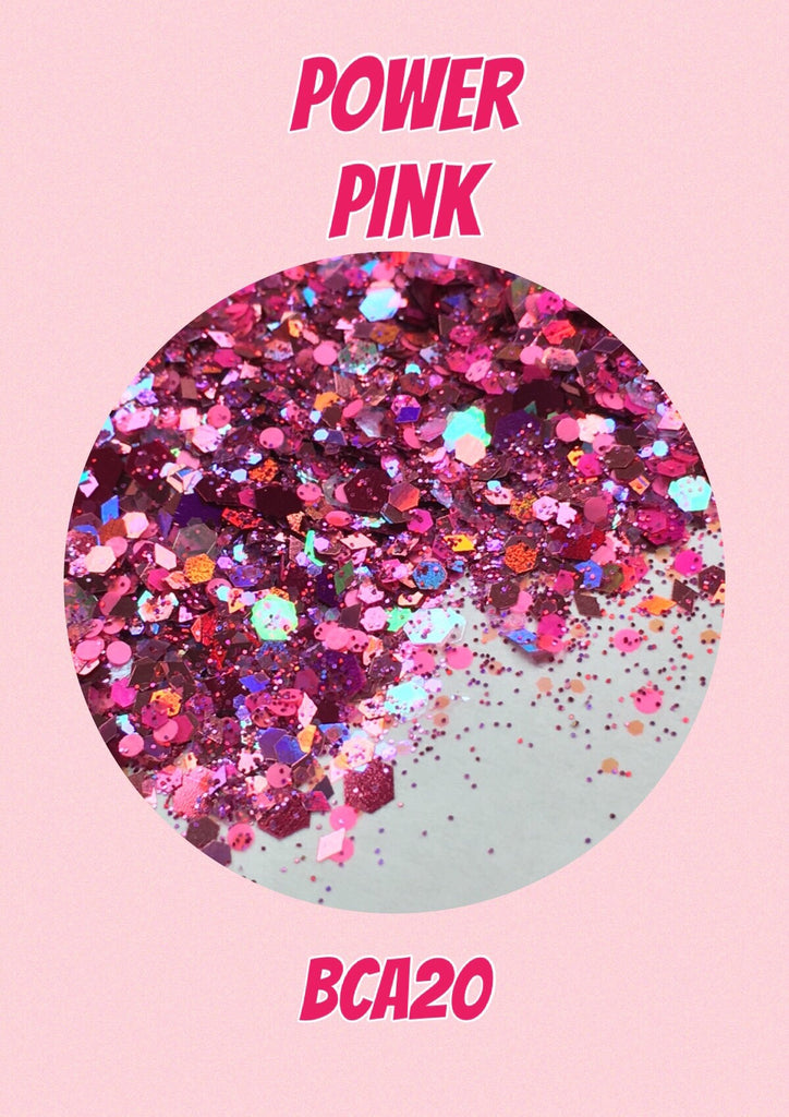 Power Pink Breast Cancer Awareness Mix Glitter