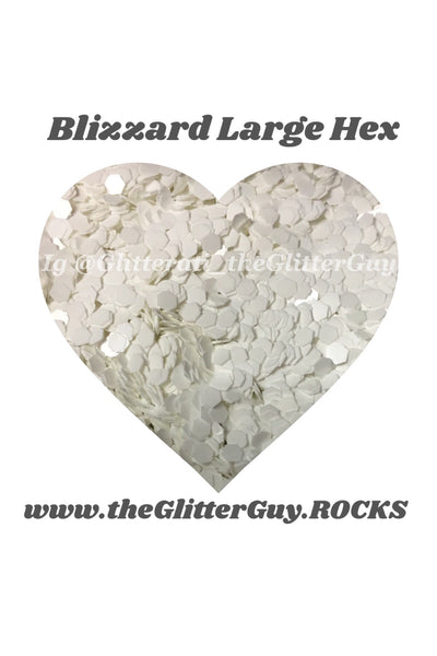 Blizzard Large Hex Glitter