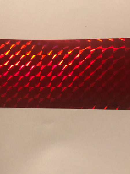 Red Squares Holo Nail Foil