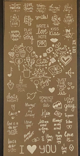 Love Quotes Stamping Plate