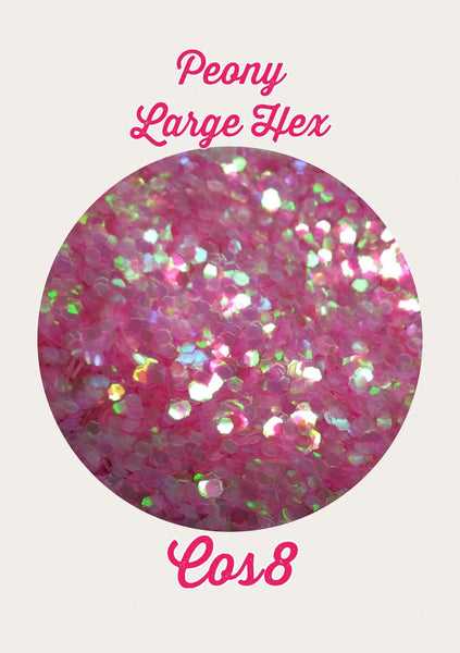 Peony Large Hex Cosmetic Glitter