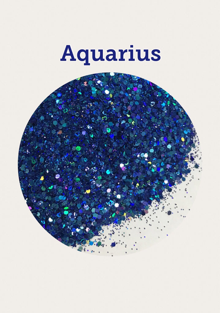 Aquarius Zodiac Chunky Glitter Mix