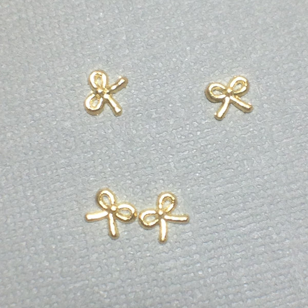 Tiny Gold Bows (4)