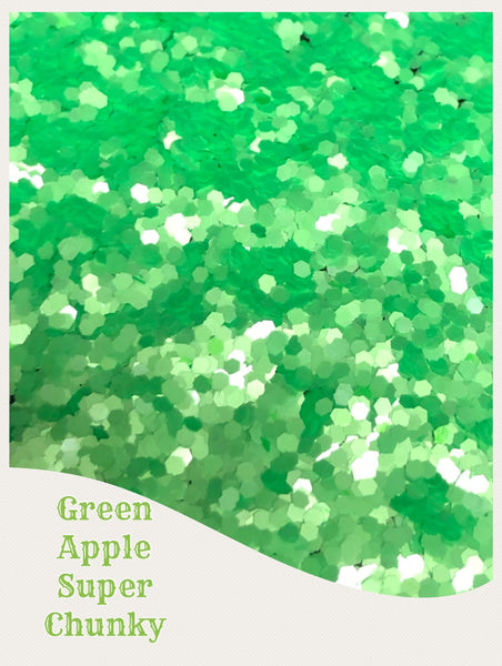 Green Apple Neon Pearl Super Chunky Glitter