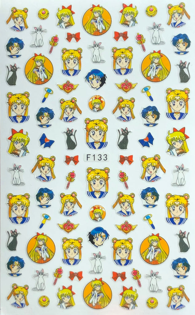 Sailor Moon Nail Decals Glitter Guy