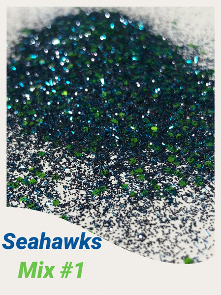 Seattle Seahawks glitter mix 1