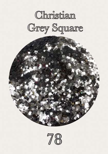 Christian Grey Square Glitter
