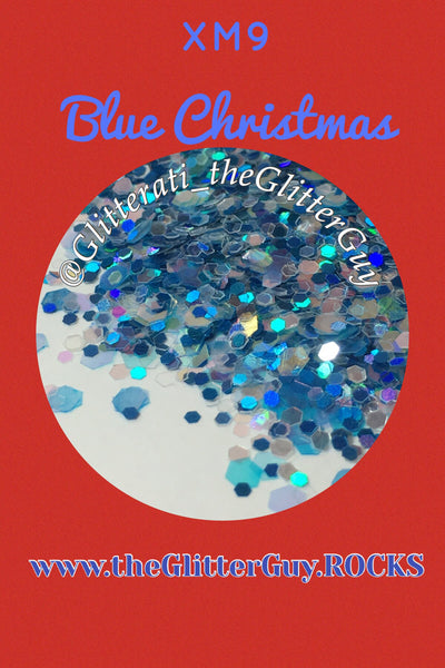 Blue Christmas Chunky Glitter Mix