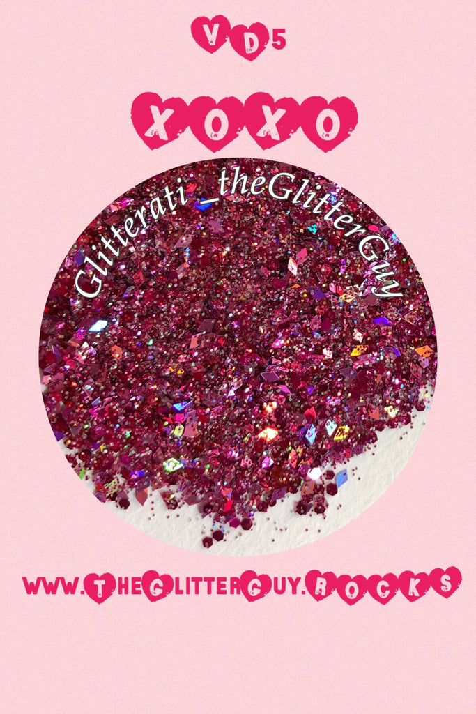 XOXO Valentine’s Chunky Glitter