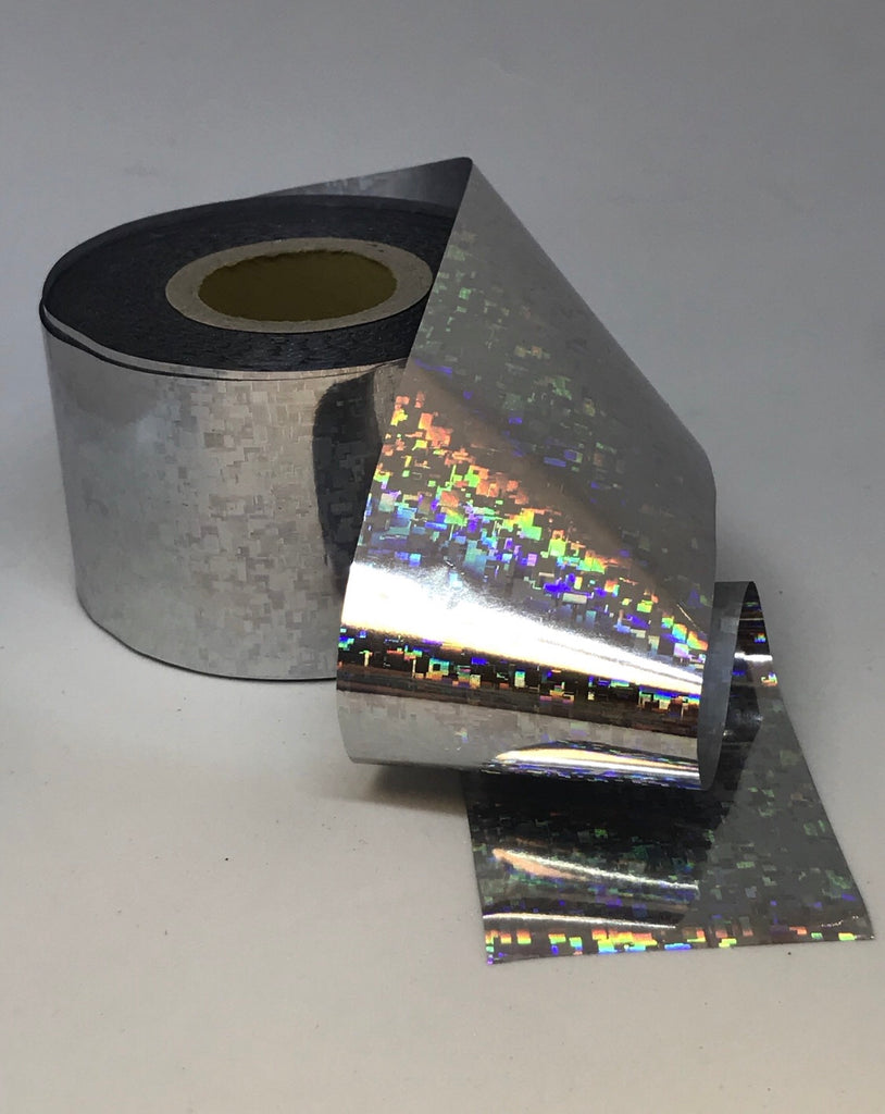 Silver Digital Interference Nail Foil