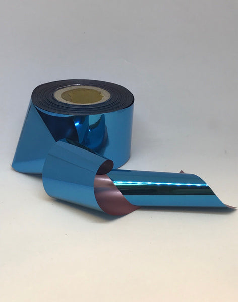 Medium Aqua Blue Solid Nail Foil